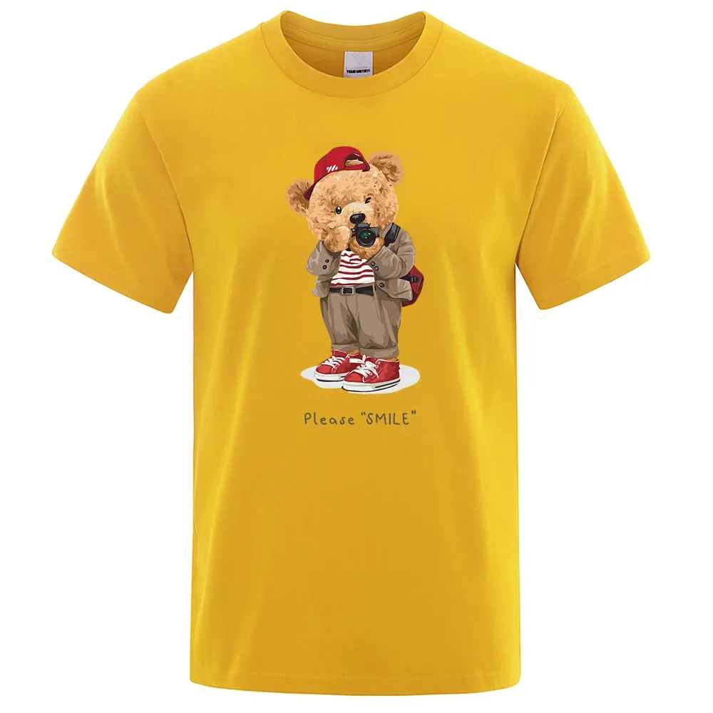 Nsqured Teddy Bear Photo Prints Men's T-shirt