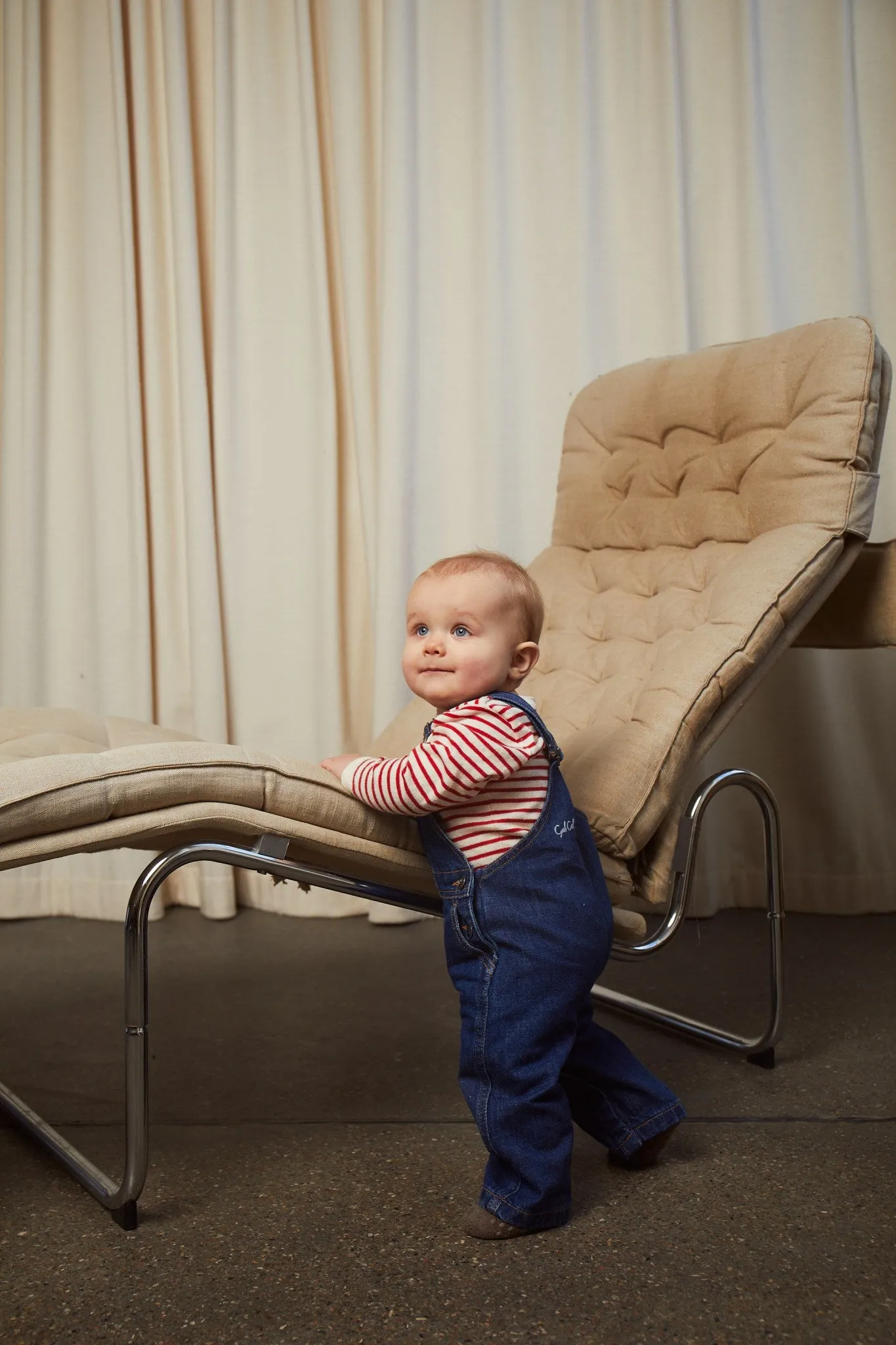 ORGANIC BABY OVERALLS - DARK INDIGO BLUE WASHED