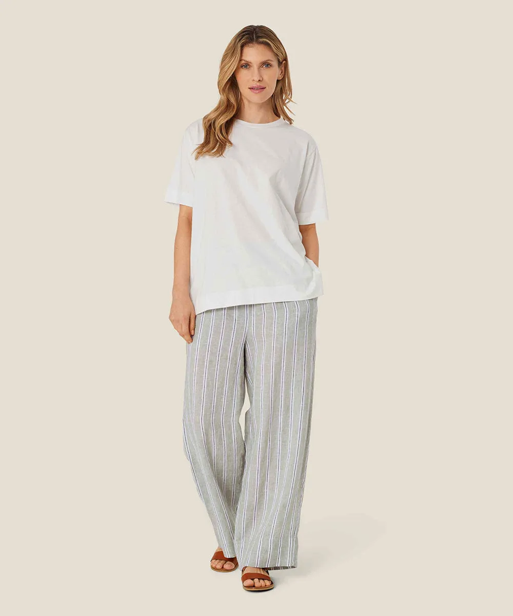 Penla Linen Striped Pants