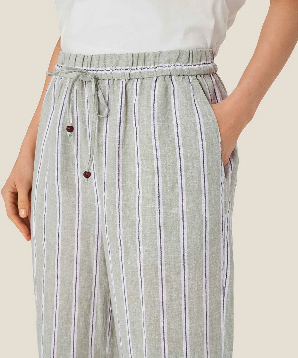 Penla Linen Striped Pants