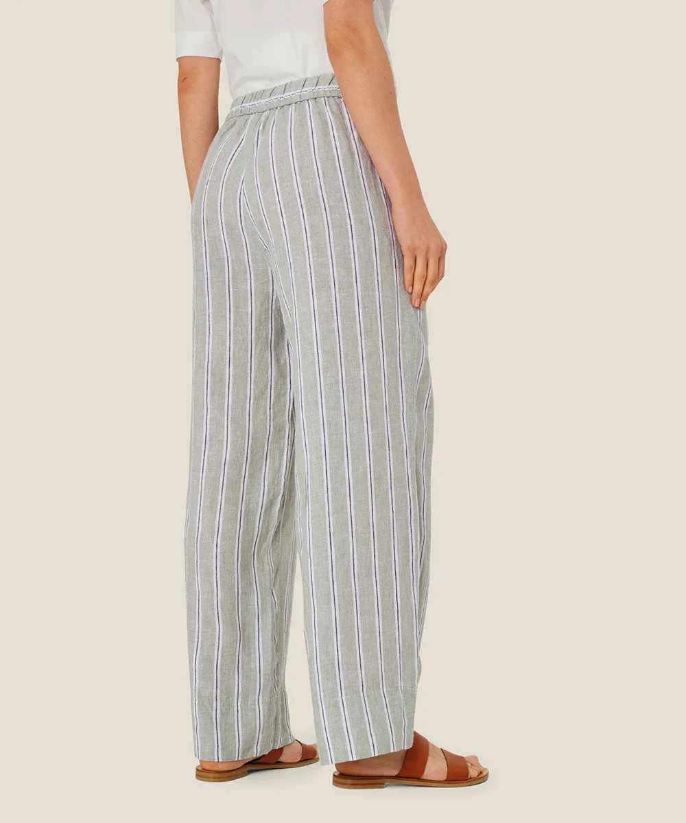 Penla Linen Striped Pants