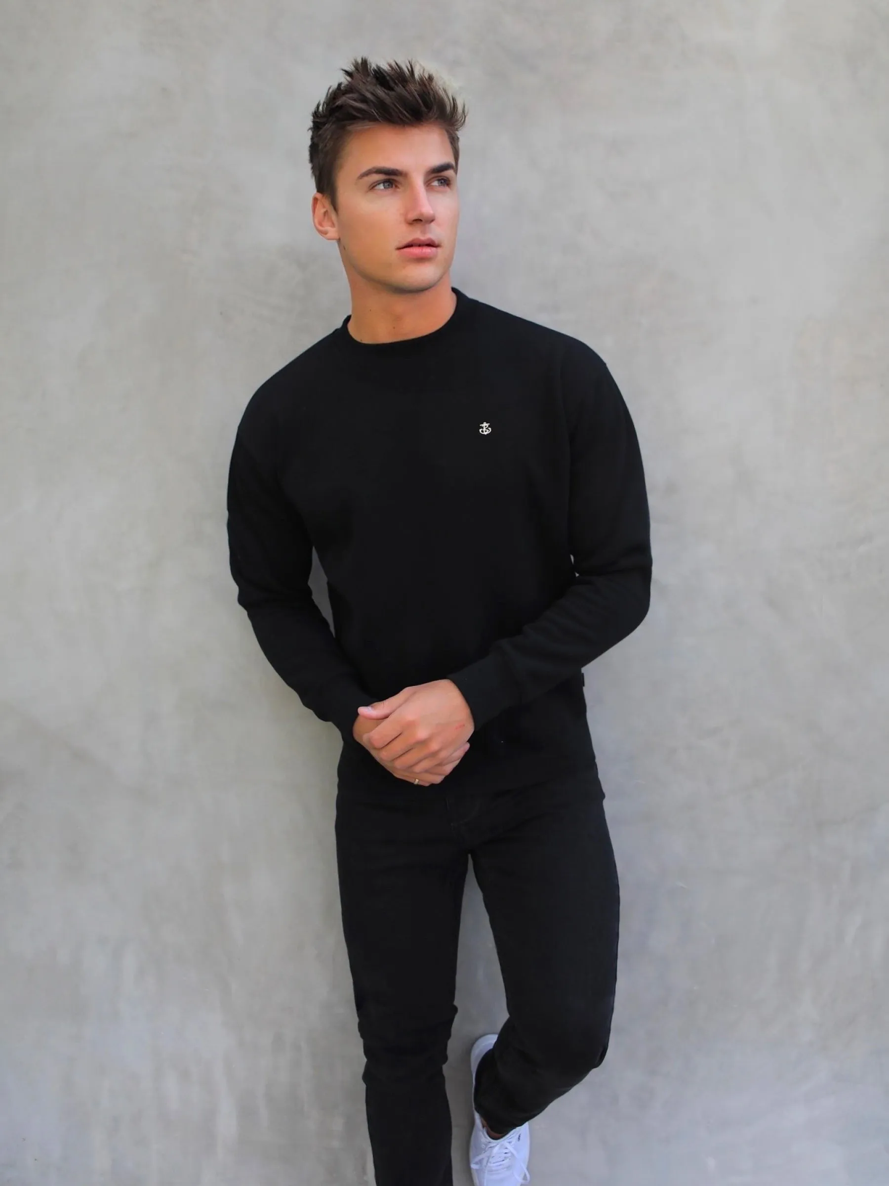 Preston Relaxed Jumper - Black