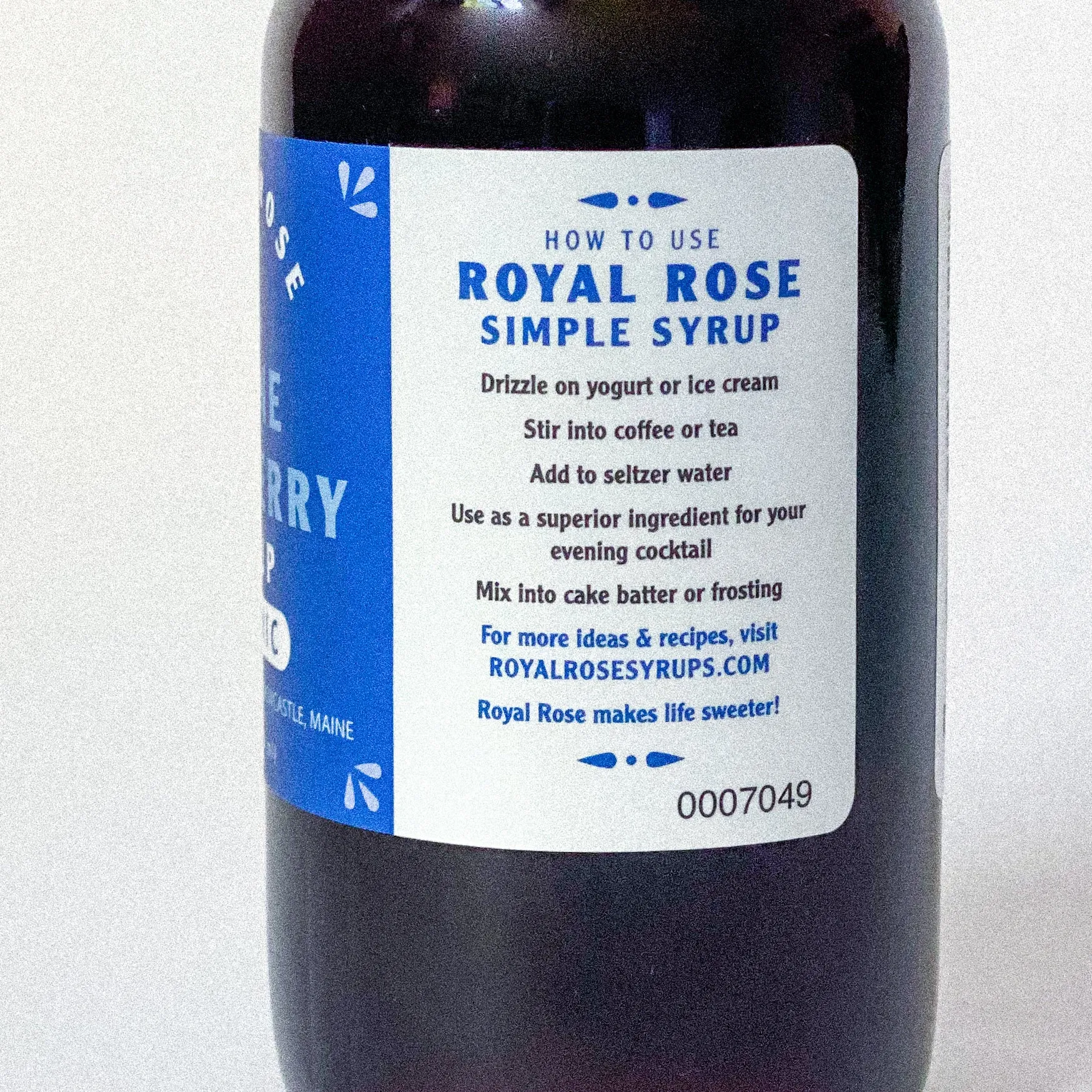 Royal Rose Maine Blueberry Simple Syrup