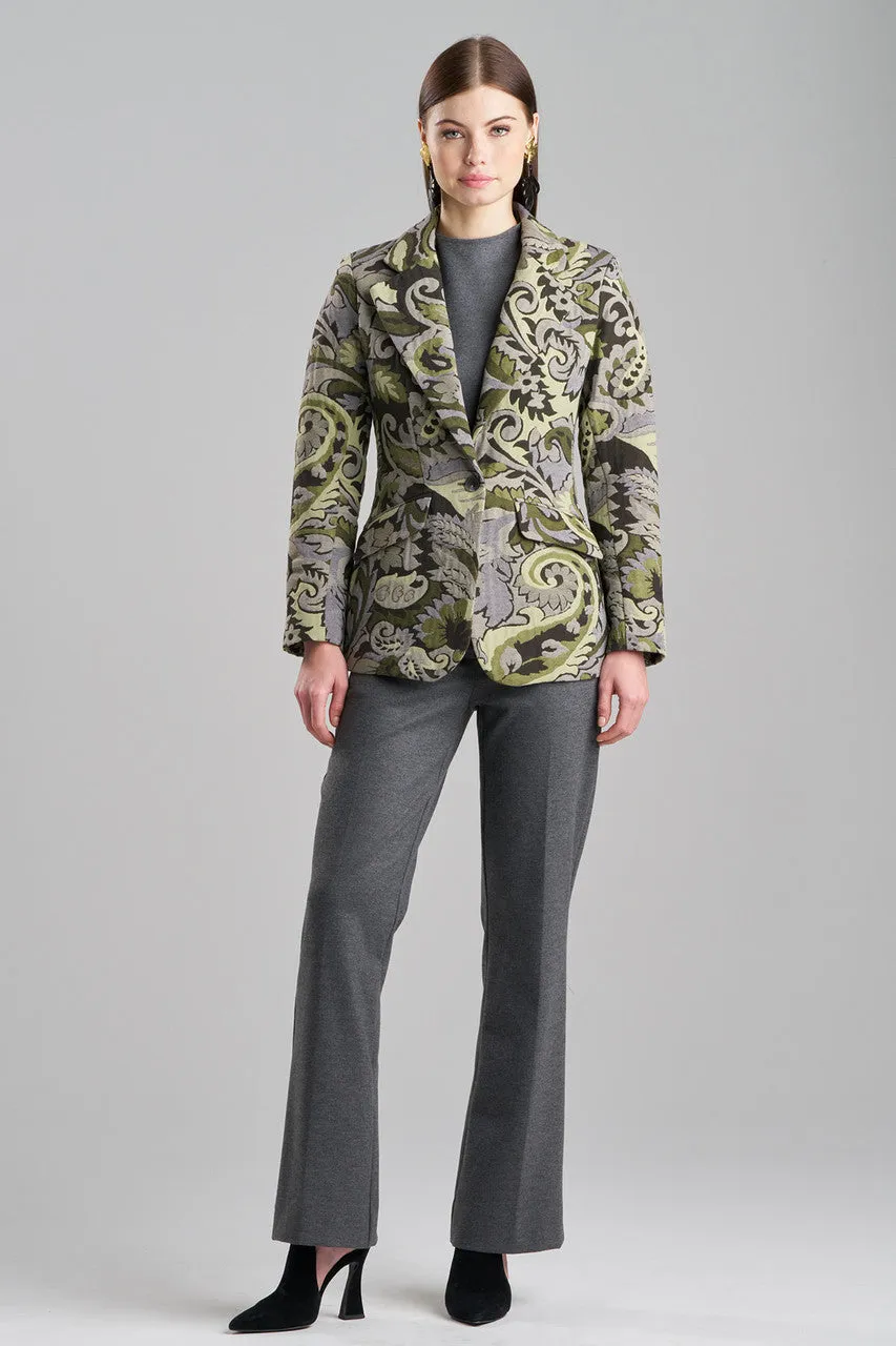 Shinrin Paisley Jacquard Notch Lapel Blazer