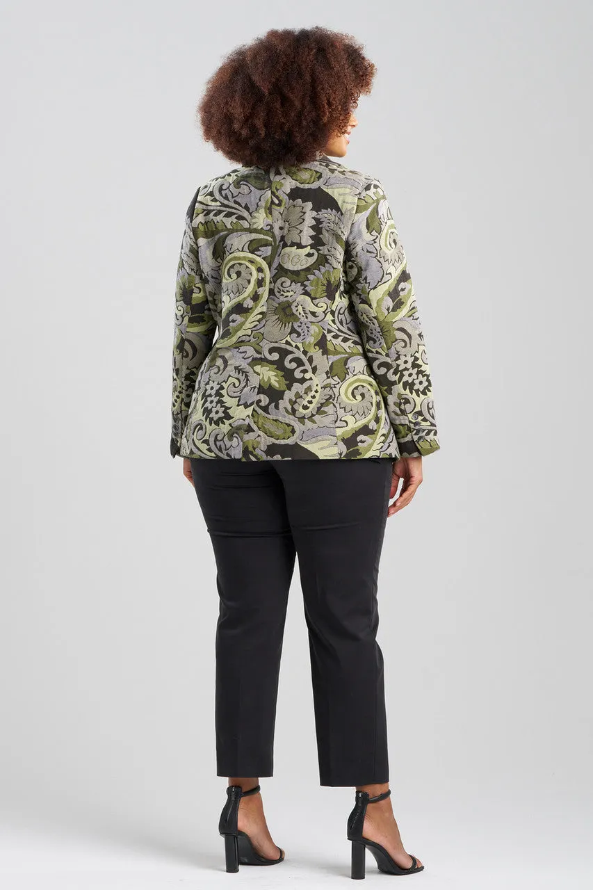 Shinrin Paisley Jacquard Notch Lapel Blazer