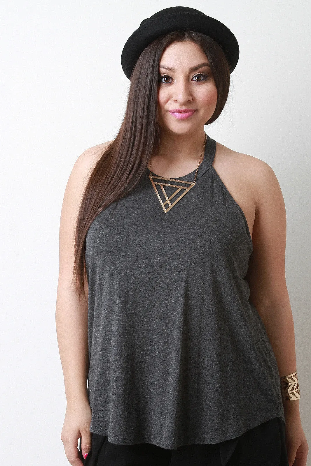 Simple Jersey Knit Racer Back Top