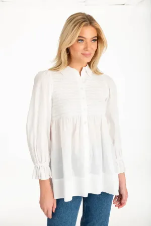 Simple Smocked Button Up Top