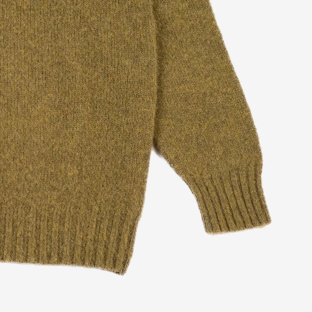 Supersoft Shaggy Wool Crew Sweater - Asparagus