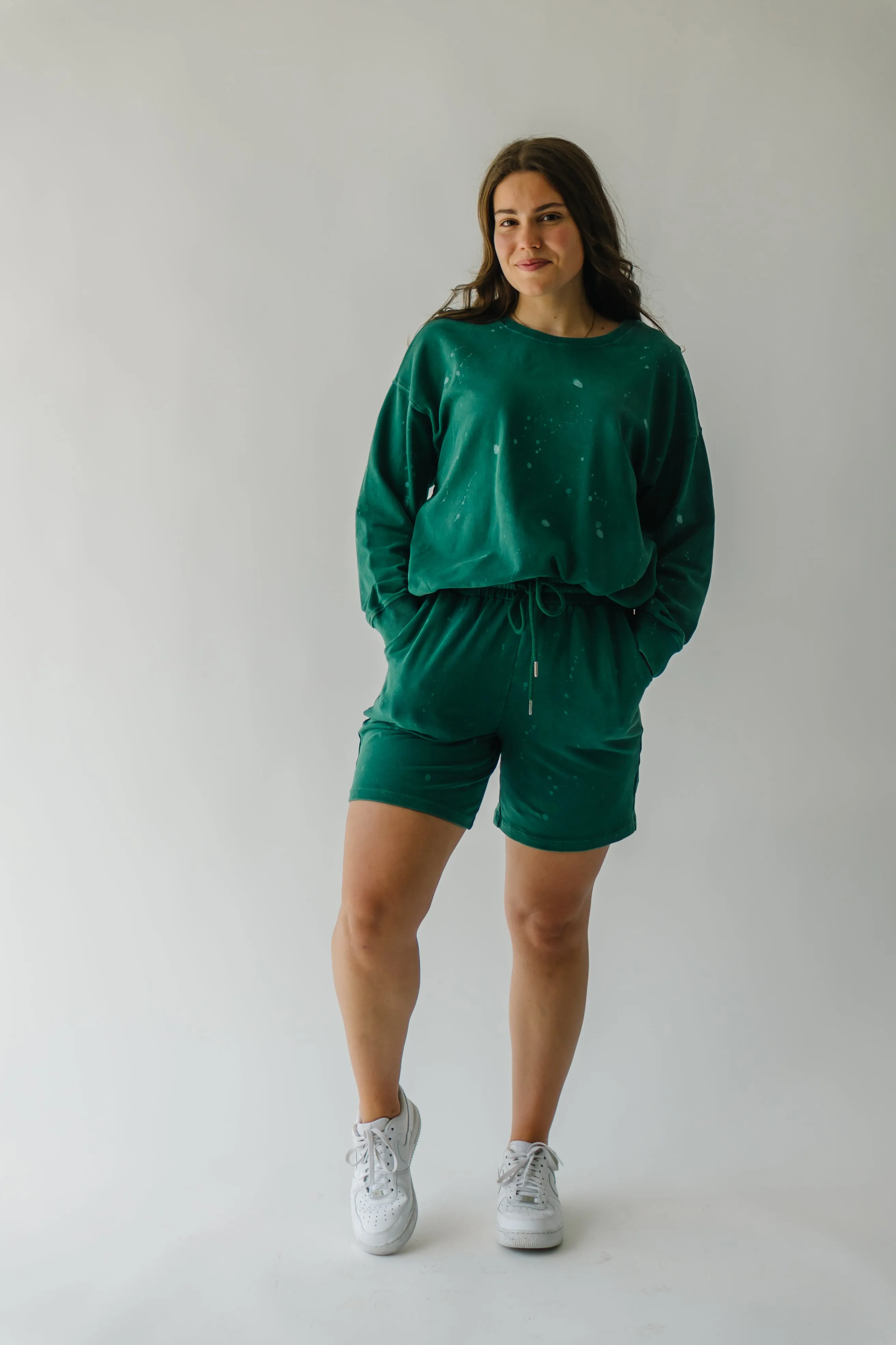 The Roswell Drawstring Shorts in Washed Green