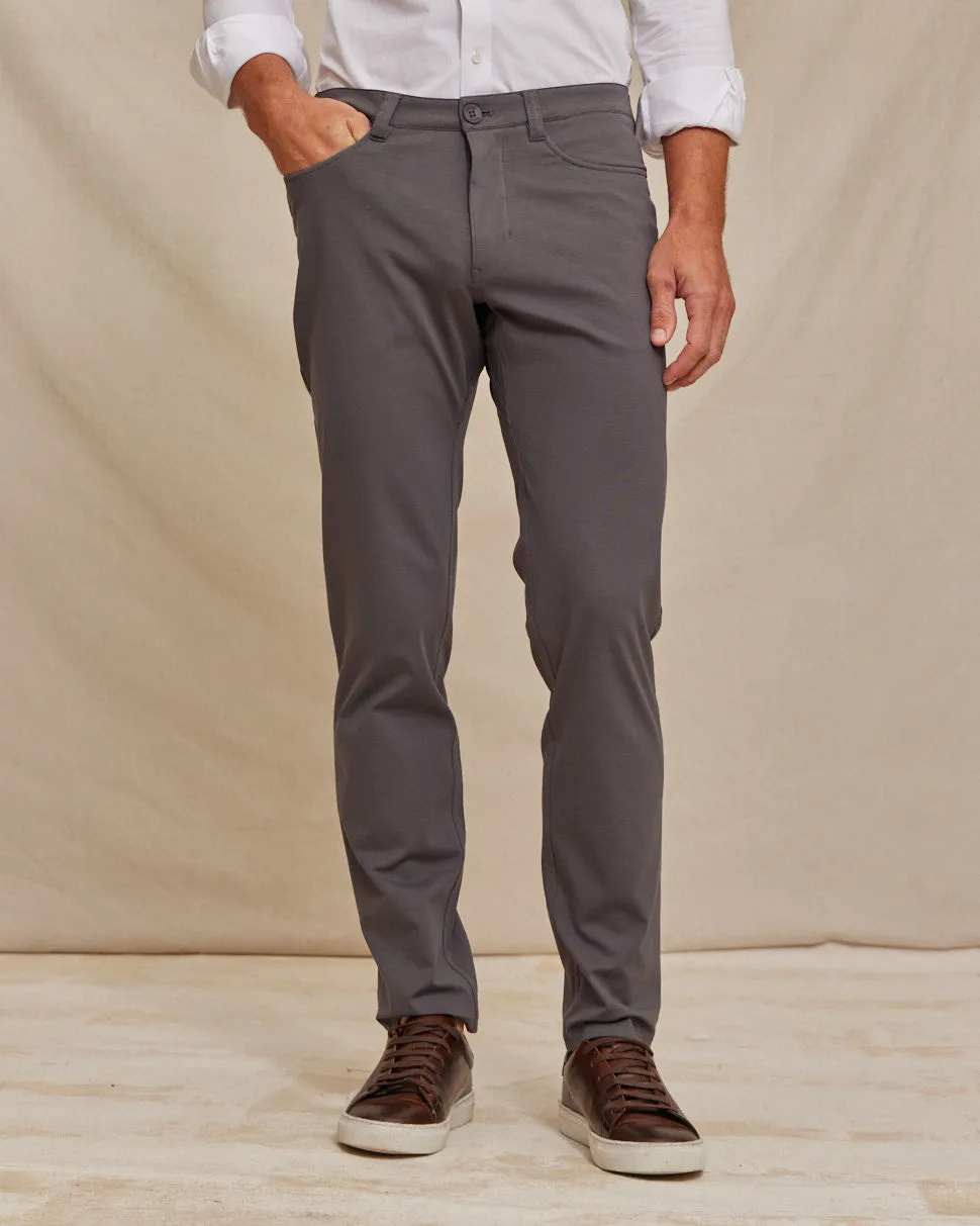 The Voyager - Performance 5-Pocket Pant (New) - Charcoal