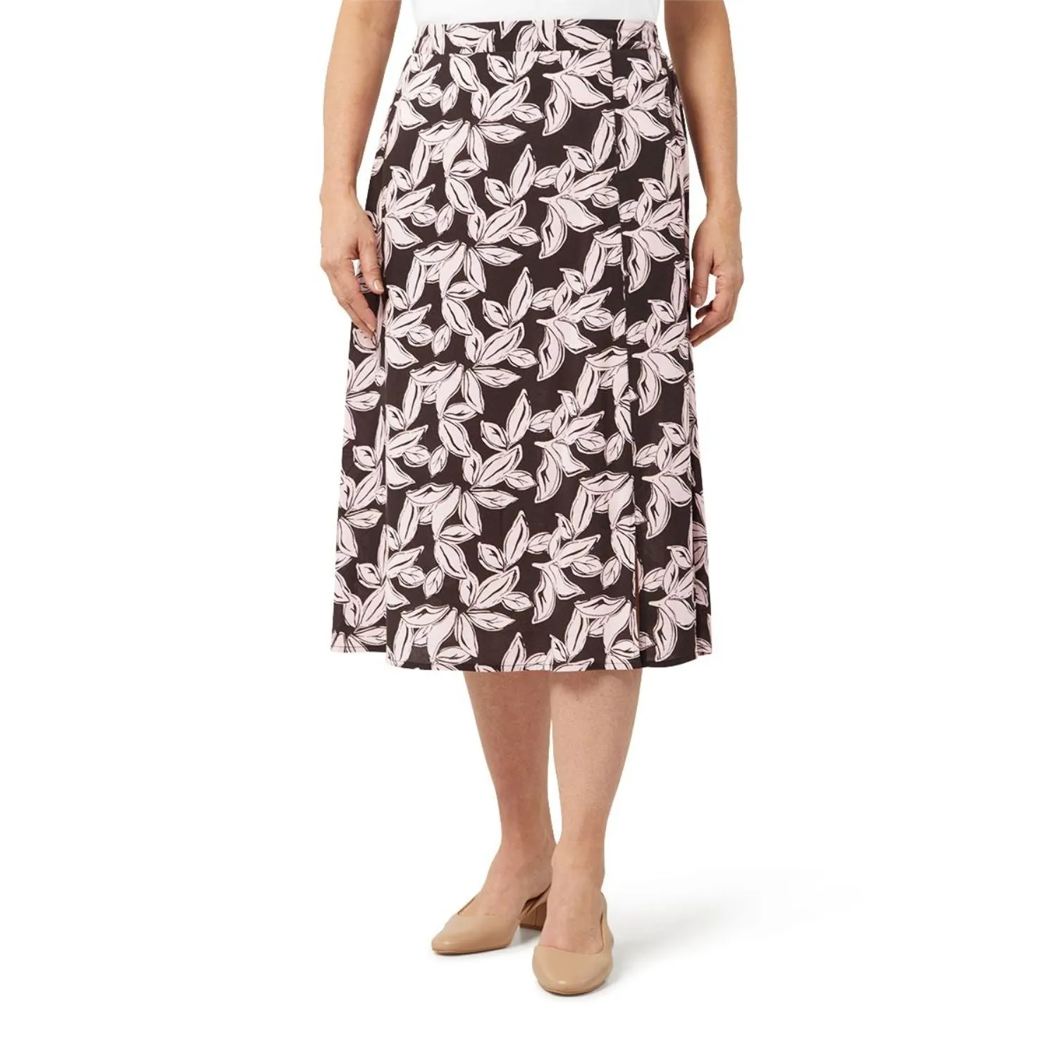 TIGI 22/24 Graphic Leaf Print Skirt