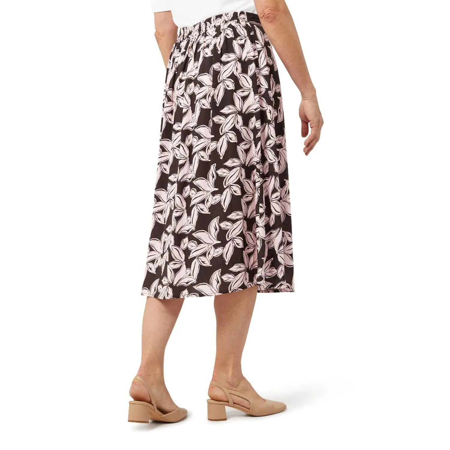 TIGI 22/24 Graphic Leaf Print Skirt