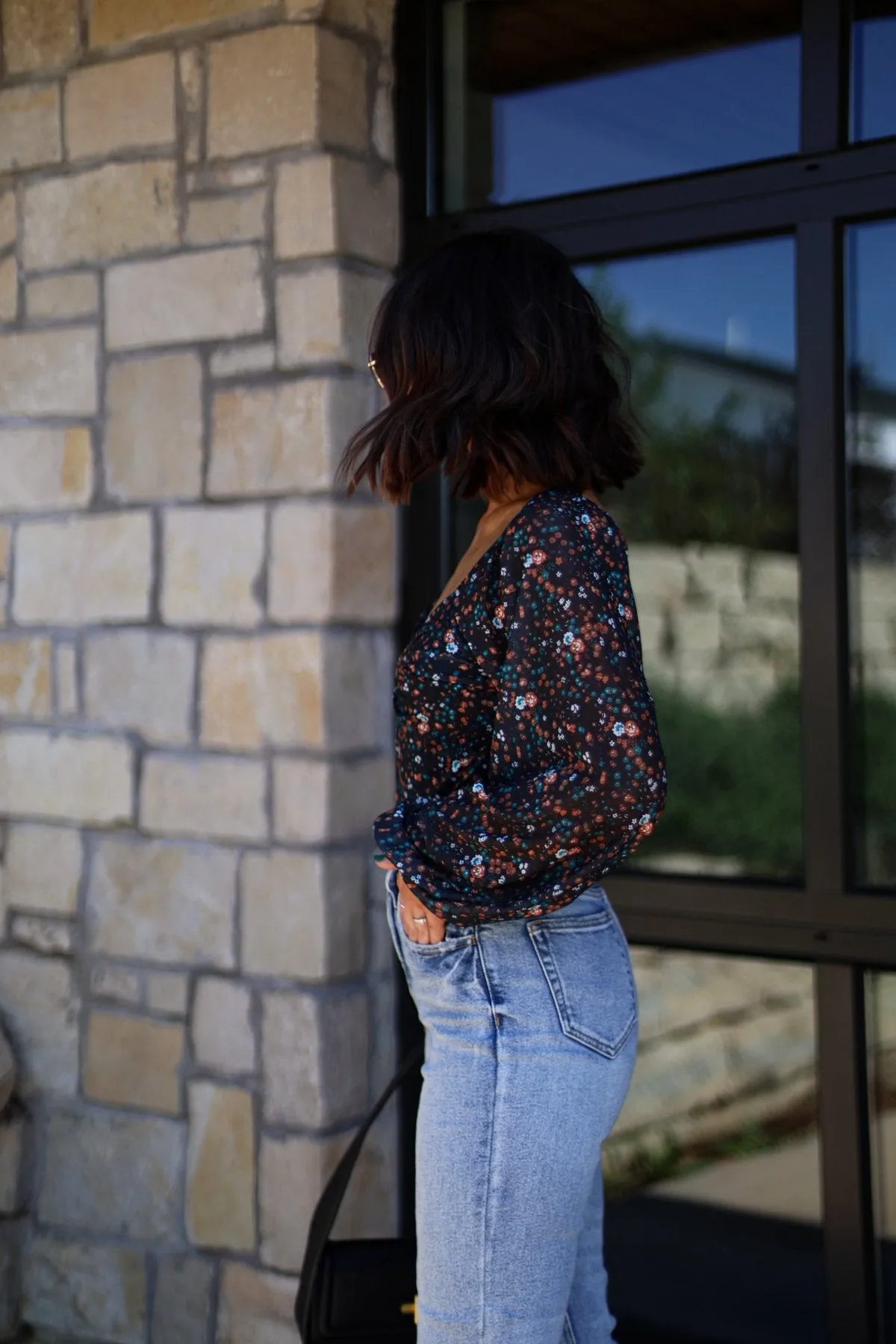 Touch Of Romance Black Floral Bodysuit