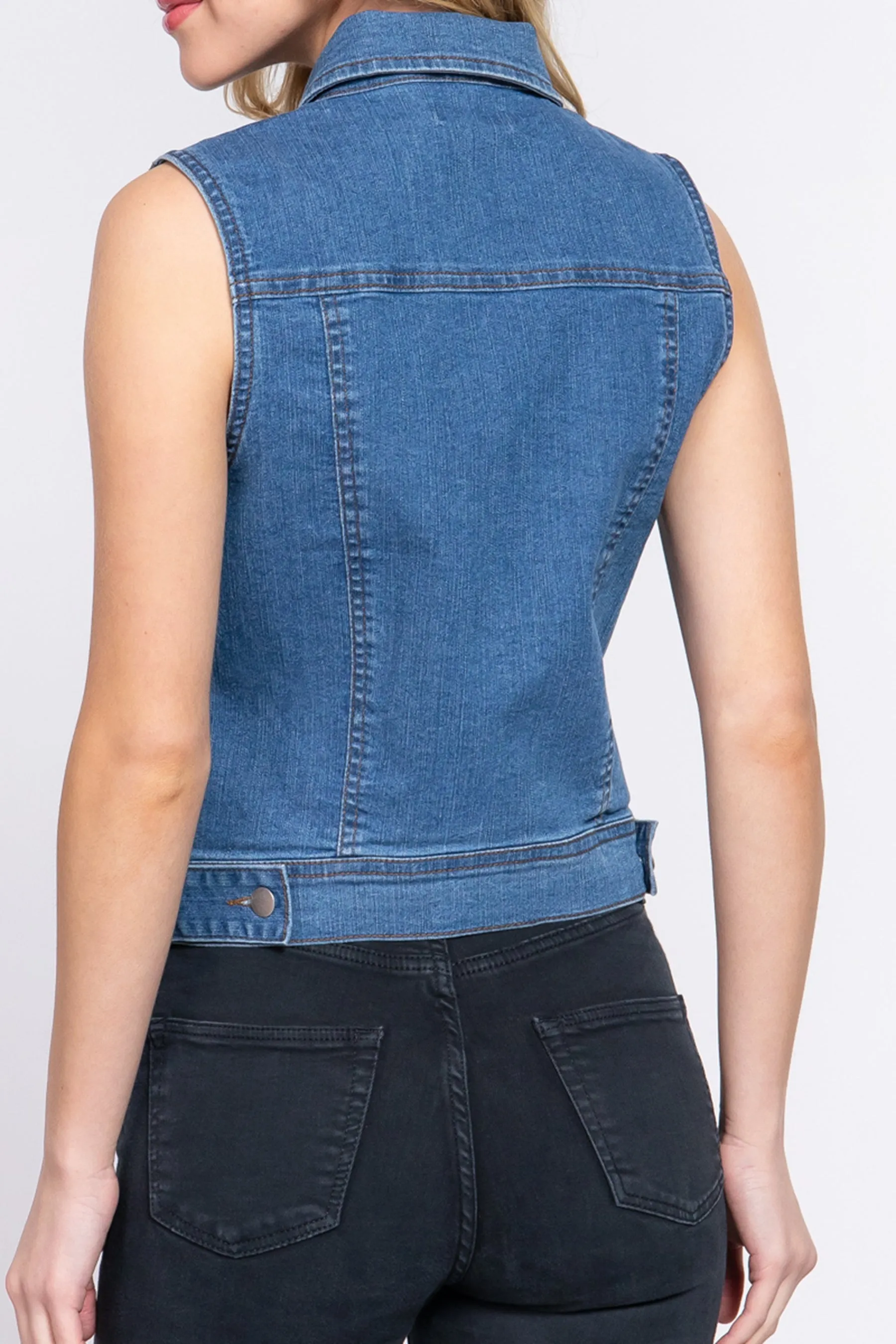 Women's Denim Vest and Hoodie Denim Jackets