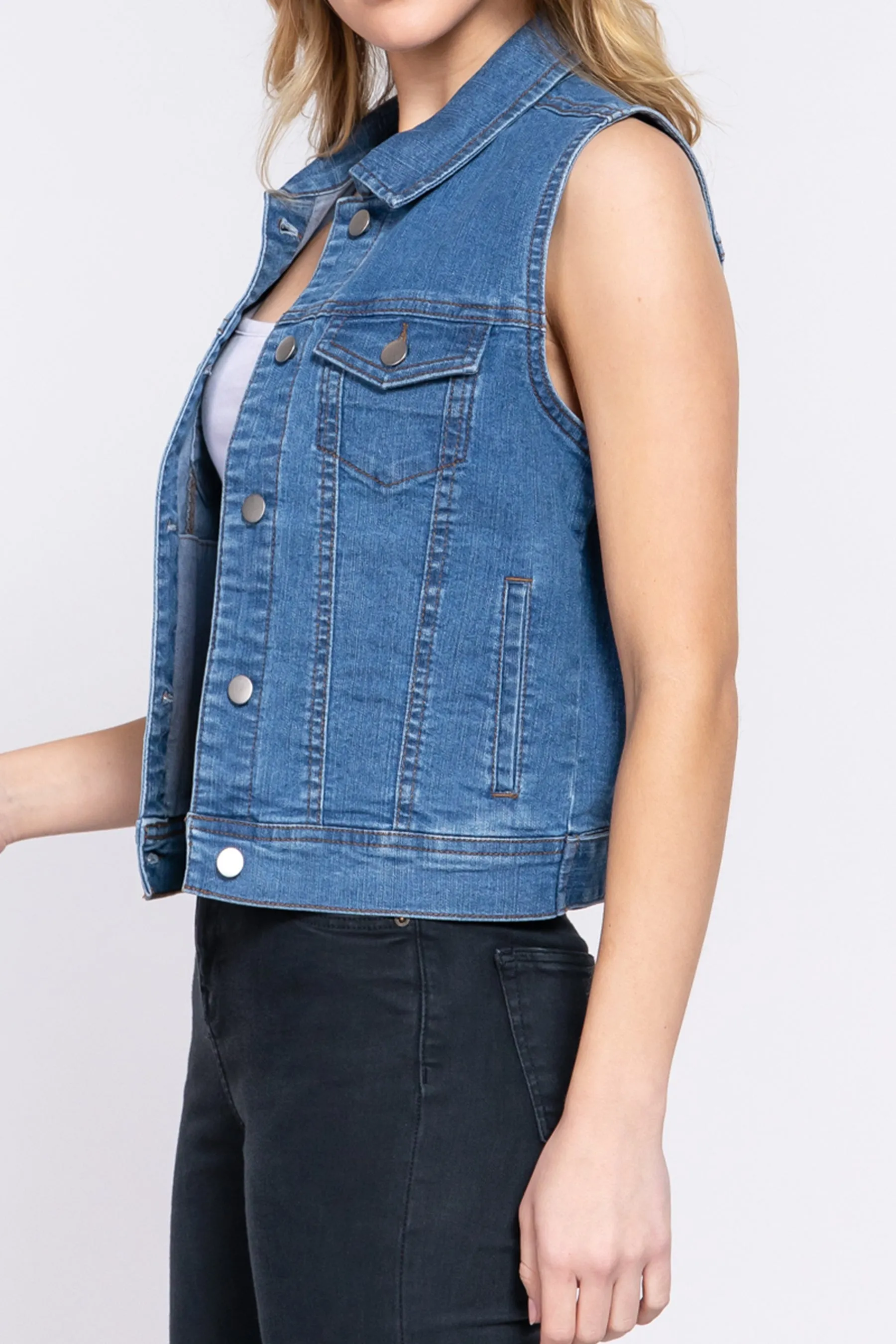 Women's Denim Vest and Hoodie Denim Jackets