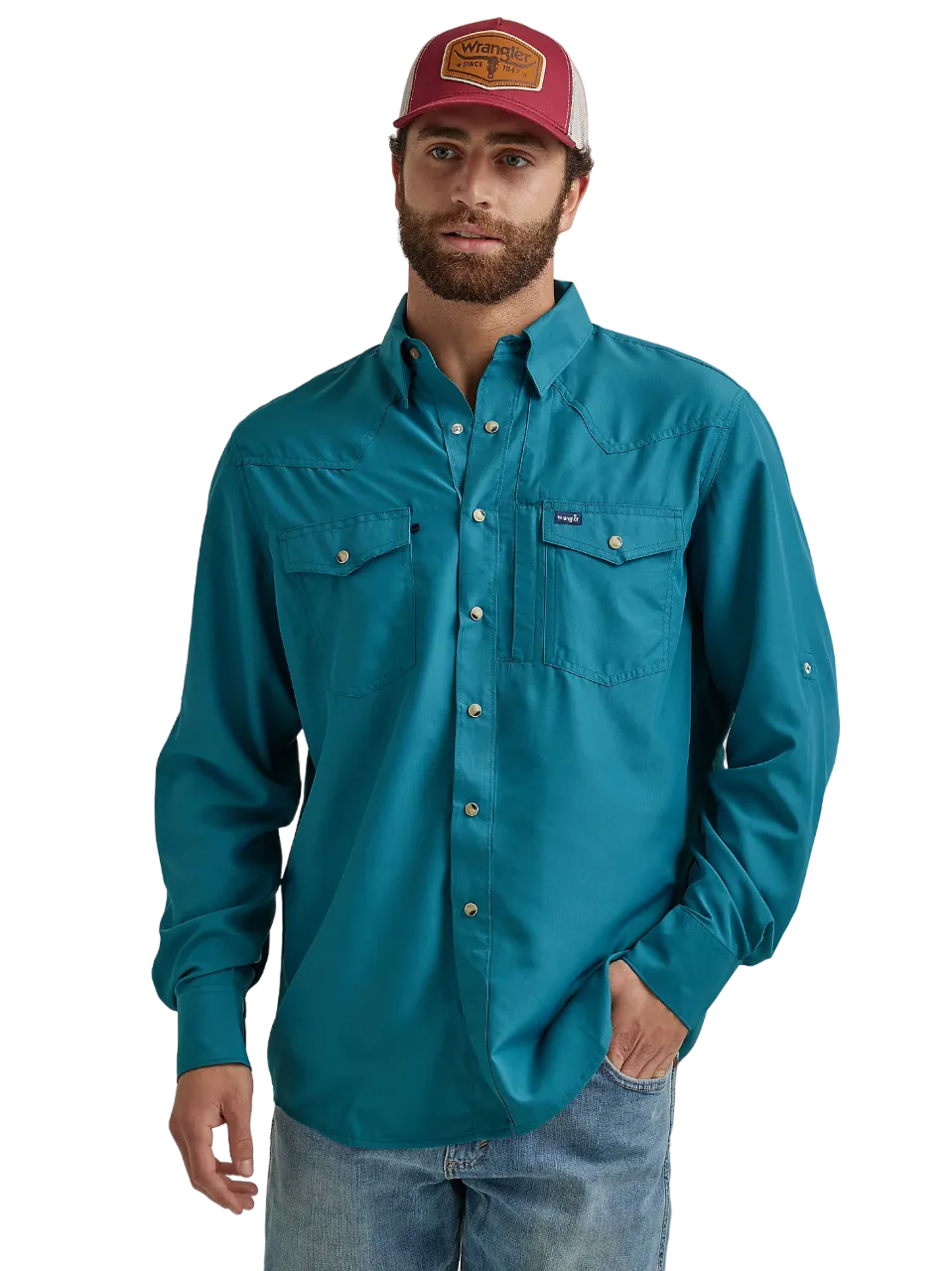 Wrangler Men's Performance Deep Teal Shirt